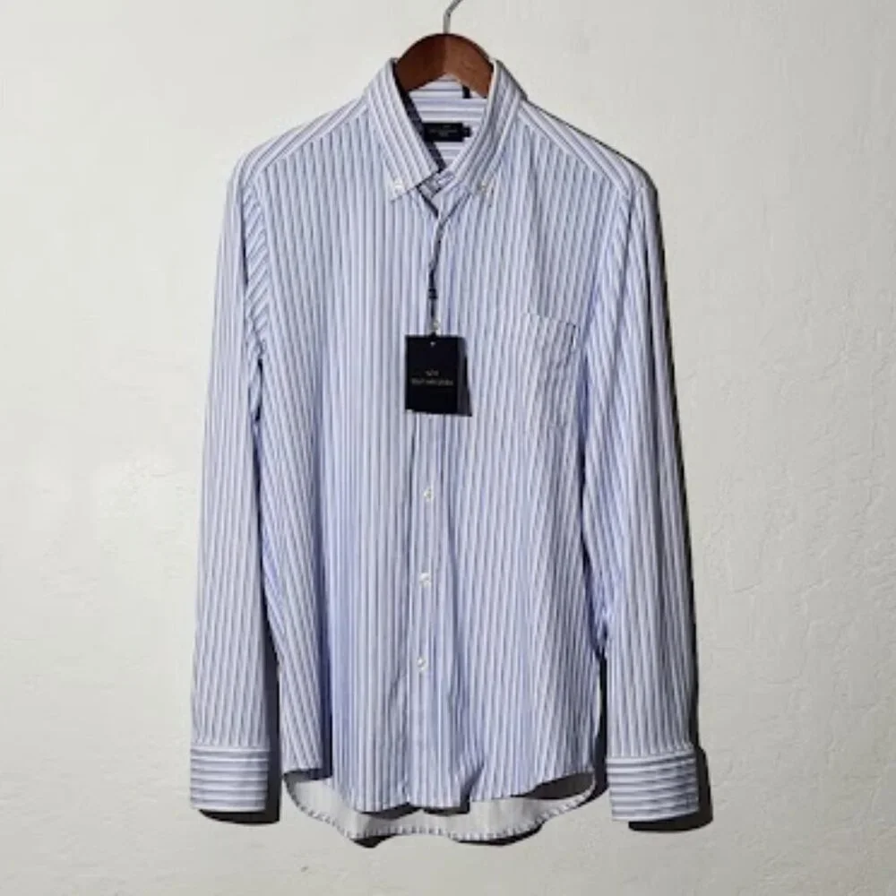 Paul & Shark Travel Men's Long Sleeve Button-Down Shirt Size Large